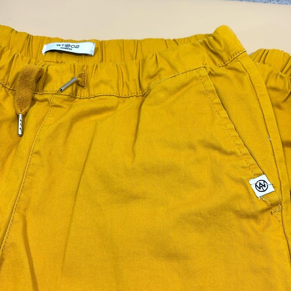 WT02 elastic waist and bottom Mustard Yellow Pants​​​ - Picture 2 of 8